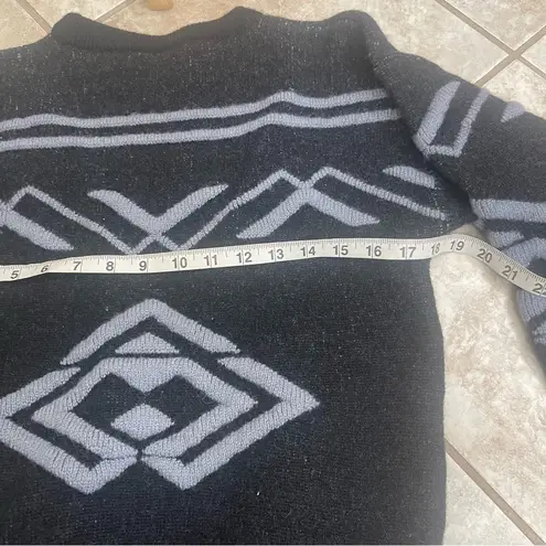 WOMENS MEISTER grey black??SKI SWEATER Large grey HONG KONG 100% new wool