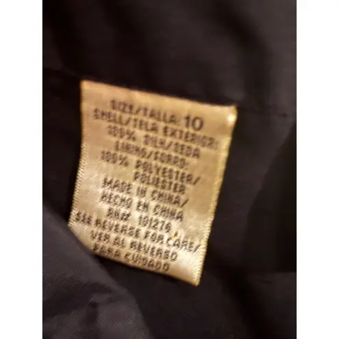 Ice Silk Beaded Ankle Pants Women's Size 10 Black Party Career Black