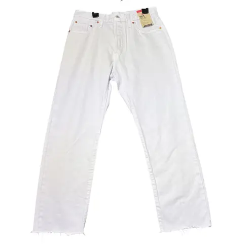 Levis 501 Jeans Womens 28x26 Light Pink Straight Leg Raw Hem Denim Casual New Size 28