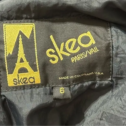 Skea Paris Vail Vintage Size 6 Black Sunburst Beaded Tassel Sueded Winter Jacket