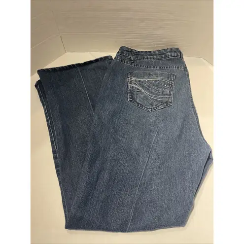 Salt Works New York City Medium Rise Bootcut Jeans. Size 18W Blue