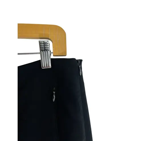 Akris Black Women's Pants 8 Wool High Rise Career Quiet Luxury Trousers Work