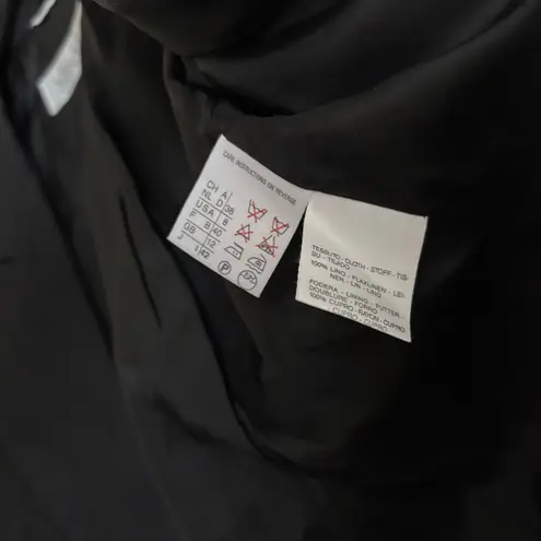 Max Mara Black Short Sleeve Linen Blazer