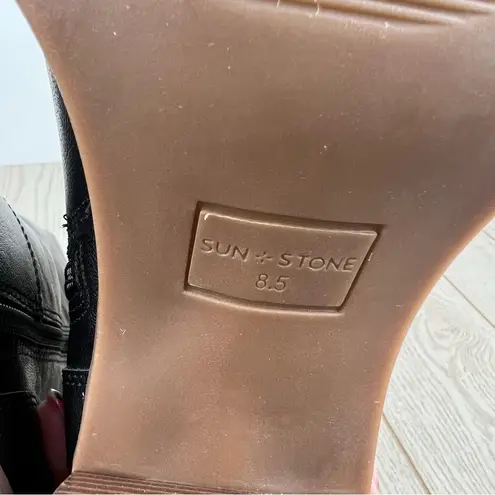Sun + Stone Women's Aleenn Dress Booties 8.5M Black Smooth $90 Size 8.5