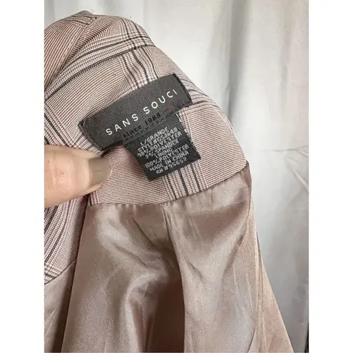 Sans Souci San Souci pink plaid blazer