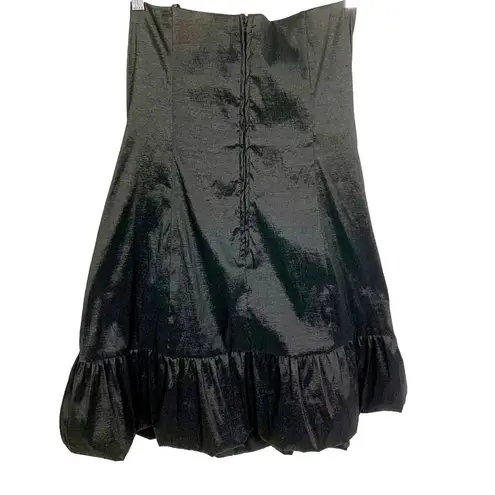 Masquerade Black Strapless 90s Y2K Cocktail Dress Hoco 14/15 Bubble Hem Rosettes