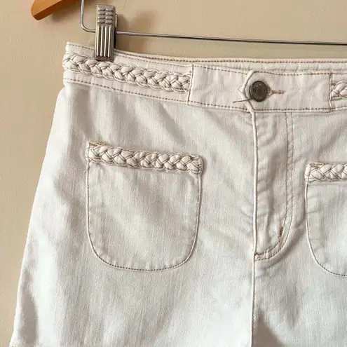 BDG High Rise Rope Braid Detail Boho Cream Shorts Size 29