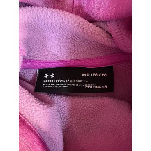 Under Armour Women's  Hoodie Pink Medium‎ Fleece ColdGear