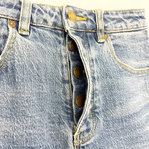 Rolla’s Original Short High Rise Cut Off Medium Juliet Wash Blue Denim Shorts Size 24