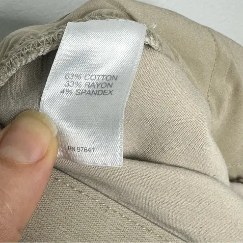 J Jill Essential Slim Ankle Pants Sz 8 Petite Beige Tan Khaki Stretch Classic