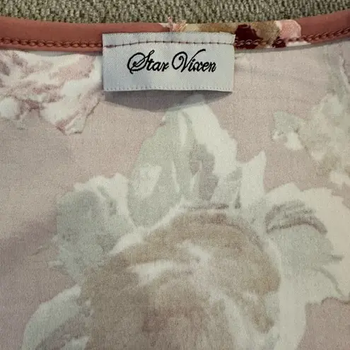 Star Vixen Asymmetrical Floral Women’s Tunic Top XL Pink