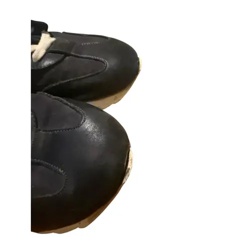 ESSEutESSE Black Leather and Nylon Sneakers – Women’s Size 6