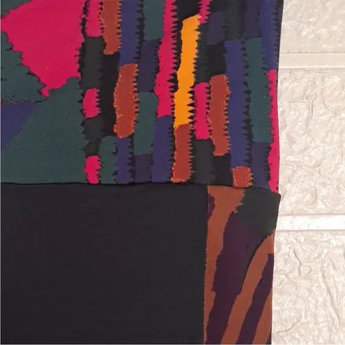 Farm Rio Women's Abstract Leggings, Abstract Patches, Black Print, S