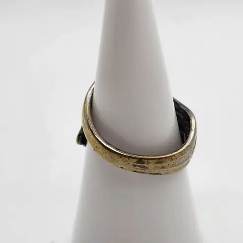 WMA Rogers Oneida Vintage Silverware Wrap Ring Gold