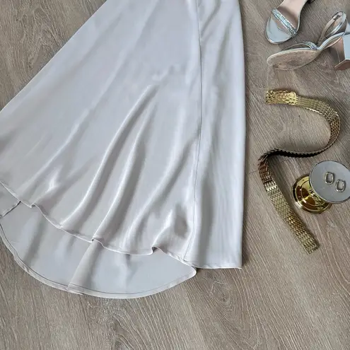 Johnny Was NWT Calme Asymmetrical A-Line Luxury Silky Midi Skirt, Size S/M