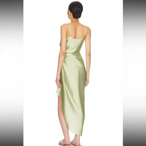 RTR Baobab Selma Grape Green Sleeveless Sarong Wrap Midi Dress Sz XS