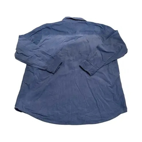 Disney Womens Vintage Winnie The Pooh Blue Corduroy Button Up Collared Shirt‎ Size M