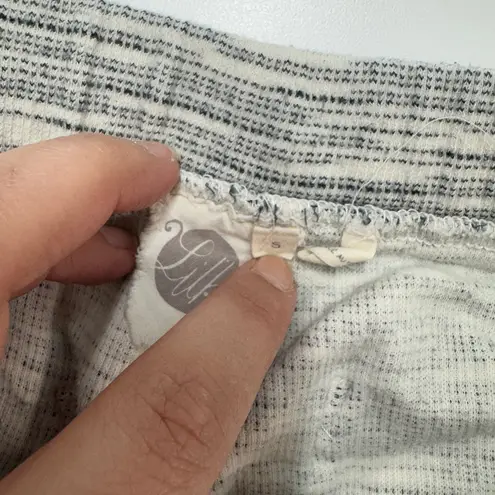 Lilka Pants Womens Small Grey White Breezeway Knit Joggers Anthropologie Gray