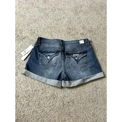 Hudson  Womens RUBY Mid Thigh Rolled Shorts Blue Denim Size 32