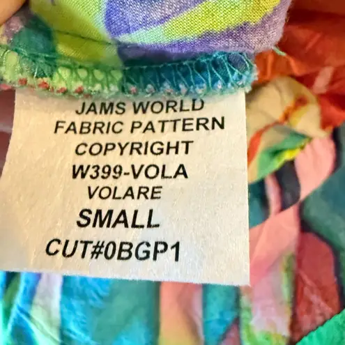 Jams World Ci Ci Dress Volare Sleeveless Tropical Floral Bright Beachy US Made S