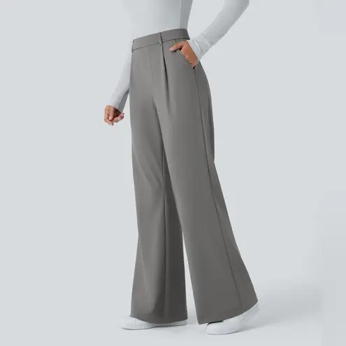 Halara  Flex DayStretch High Waisted Pocket Work Flare Pants In Silent Storm