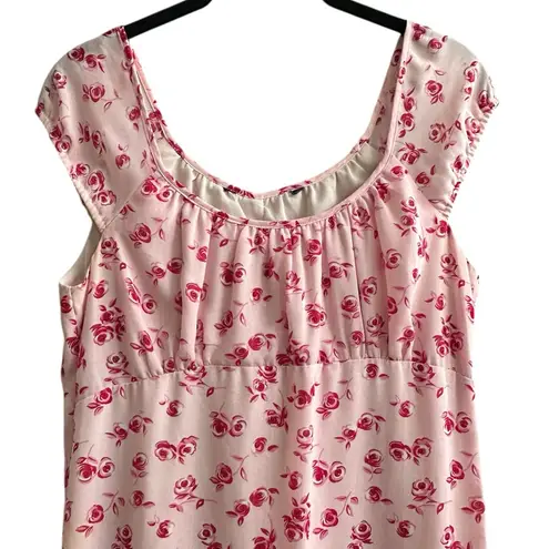 Vintage 2000s Babydoll Dress Fairy Y2K Grunge Coquette Milkmaid Size Small Pink