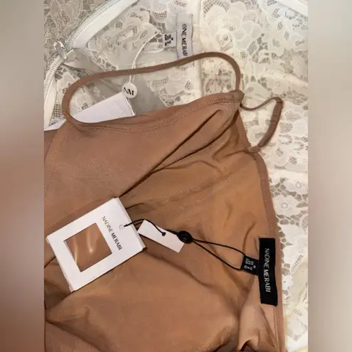 NWT Nadine Merabi Juliette Long Sleeve Lace Long sleeve White midi Dress sz 12