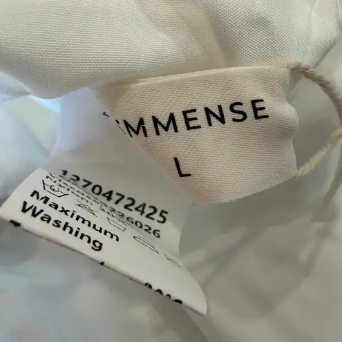 Commense Boho Girly Ruffle Skirt Tight Sling Short Cottage Coastal White Dress L Size L