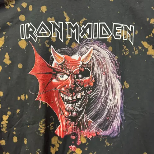 Iron Maiden Purgatory Heavy Metal Band Oversize Bleach Dye M