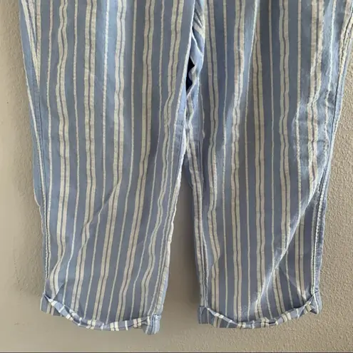 Tommy Hilfiger  Dana Fit Blue and White Crop Striped Pants 10