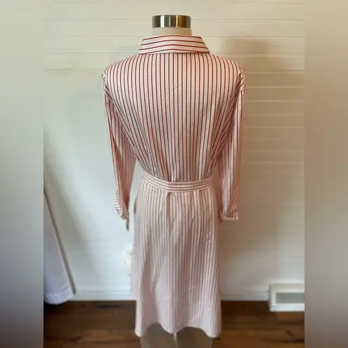 Daniel Cremieux Cremiux Red Stripe Modest Womens Belted Dress