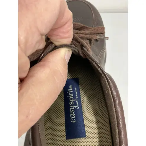 Easy Spirit Womans Anti Gravity Brown Leather Lace Up Oxford Shoe Size 9.5