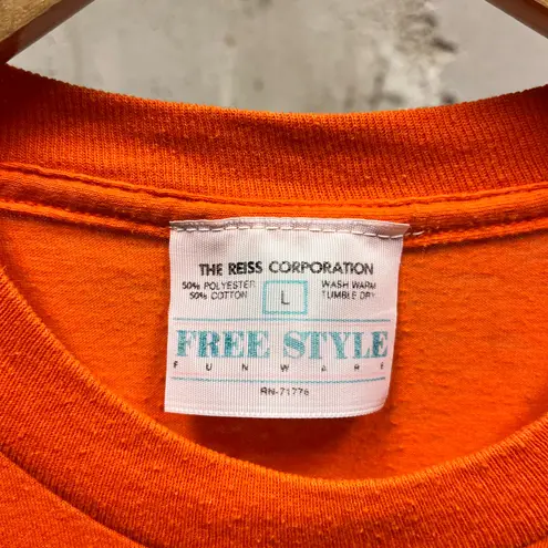 Vintage 1989 FreeStyle Fun Wear Halloween Ghost Orange T