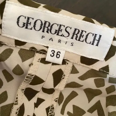 NWT VTG 80s 90s Georges Rech Giraffe Animal Print Double Breasted Blazer Vest Brown Size 6