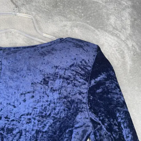 All that jazz Dress Womens Small Blue Crush Velvet Mini Dress Party Formal Y2K