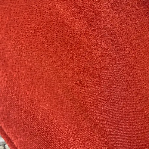 Green Envelope LA Womens Green Envelope Orange Tie Blouse - S