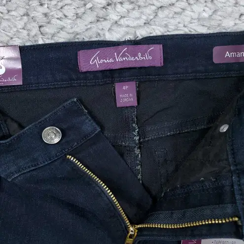 Gloria Vanderbilt  4P Average Amanda Classic Rise Tapered Leg Jeans Dark Blue