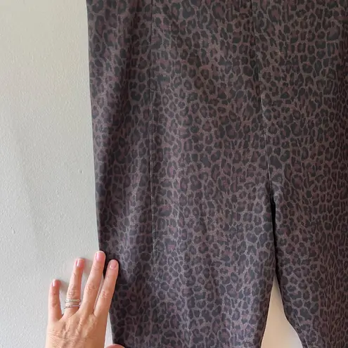 Liverpool Plus Sz 16W Leopard Print Leggings Pants Brown Pull On Stretch