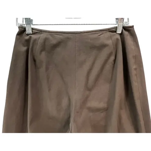 Lafayette 148  Pants Womens 6 Brown Straight High Rise Stretch Minimalist