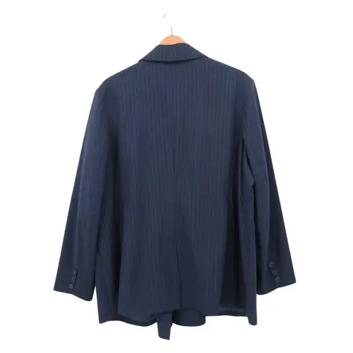 Avec Les Filles NWT Tailored Navy Double Breasted Pinstripe Blazer Jacket 2X
