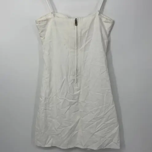 Bishop and Young WHITE FIGURE FLATTERING ADJUSTABLE STRAPS DRESS SMALL