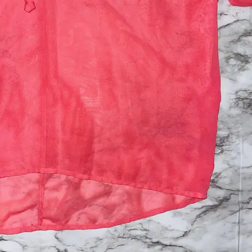 American Dream Short Sleeve Crochet Cold Shoulder Oversized Blouse Pink Women S