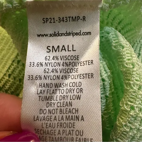 Solid & Striped The Carson Dress Mesh Swim Cover Up in Pistachio Size Small