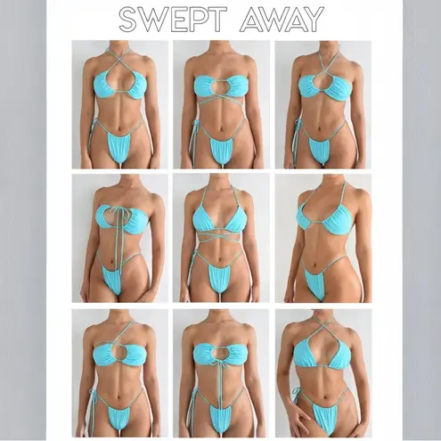 Heart of Sun Swept Away Bikini Set Top & Bottom In Euphoria