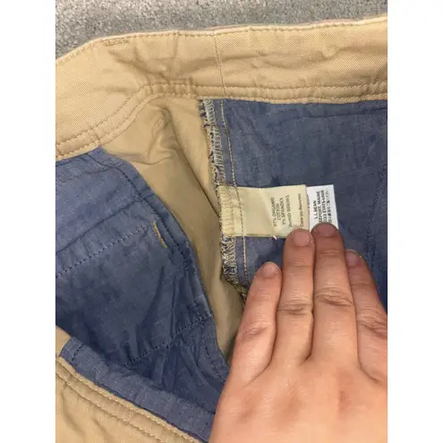 LL Bean Favorite Fit Chino Shorts Womens Size 12 Reg Brown