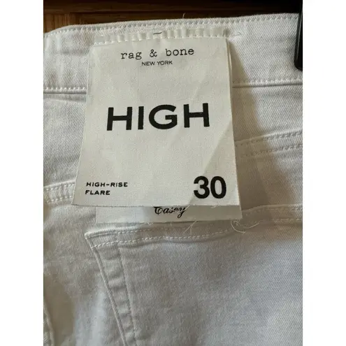 Rag and Bone  Casey High Rise Ankle Flare Jeans in White Sz 30 (New)