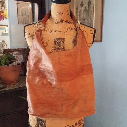 Topshop  Brown Leather Hobo Bag - Image 4