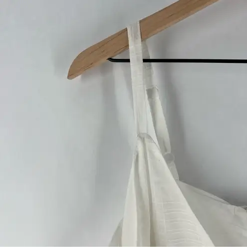 SRV x FTF Blanca Tie Front Flowy Romper Tiered Shorts Surplice Neckline Woven White Size 1X