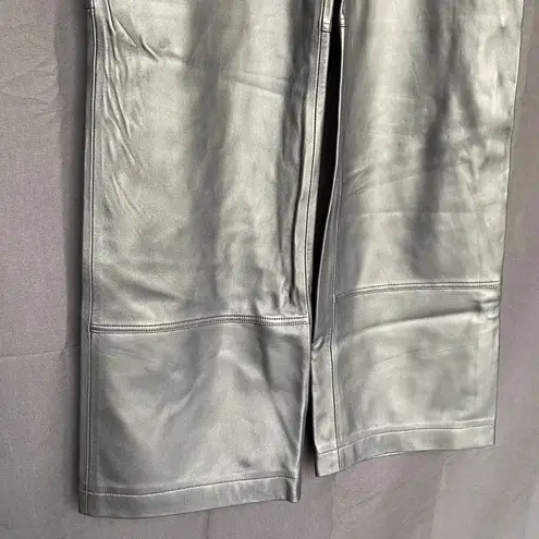 RE/DONE $1236 NWT MIDRISE WIDE LEG LEATHER *SAMPLE* JEANS SZ 25