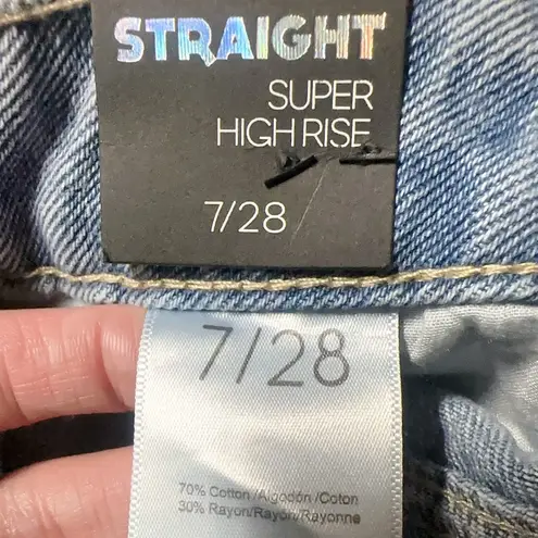 Simple Society  AUTHENTIC SUPER HIGH RISE STRAIGHT jeans 7/28 Super Soft NWT